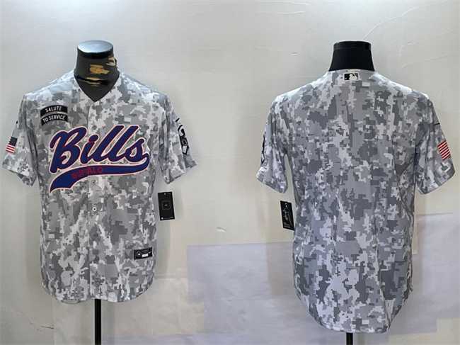 Mens Buffalo Bills Blank 2024 Arctic Camo Salute To Service Stitched Baseball Jersey